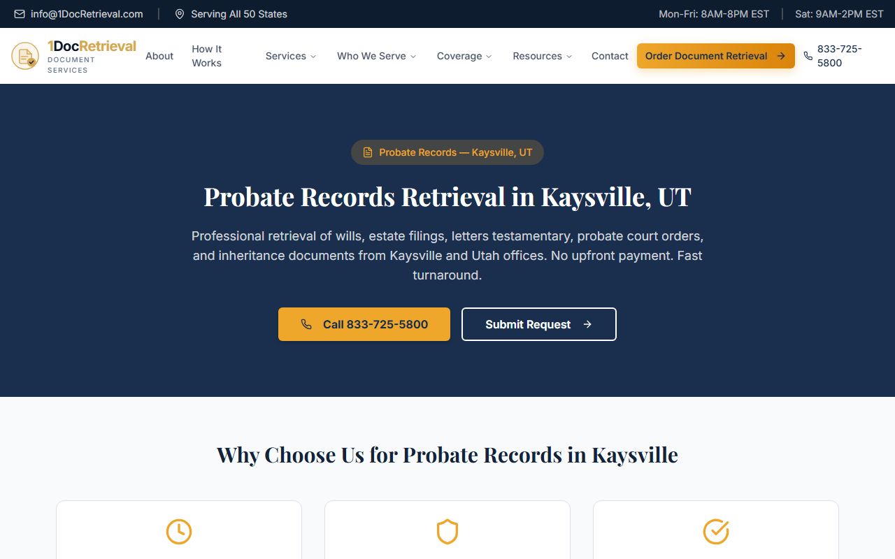 kaysville utah probate records retrieval davis county second district court