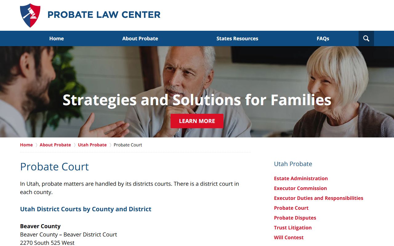 salt lake city probate court records third district court matheson courthouse