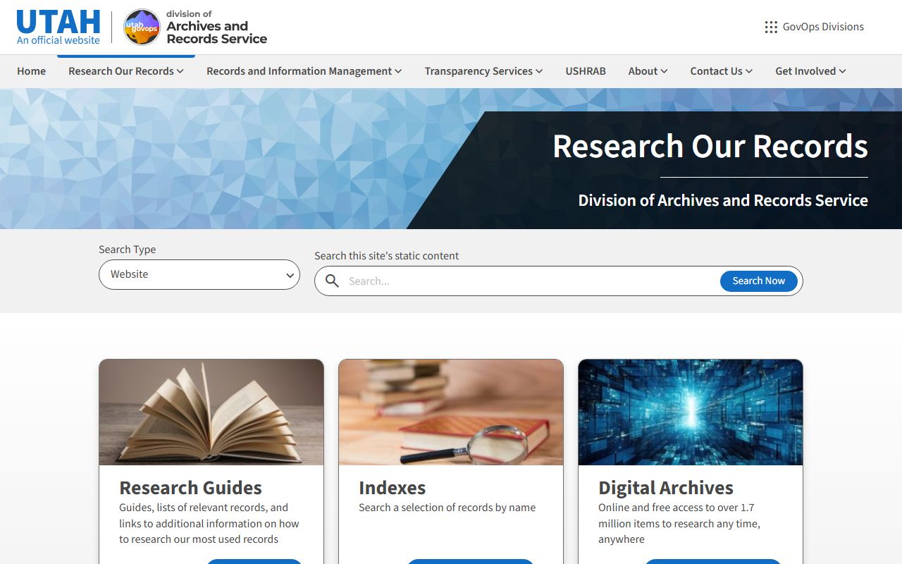 utah state archives washington county st george probate court records