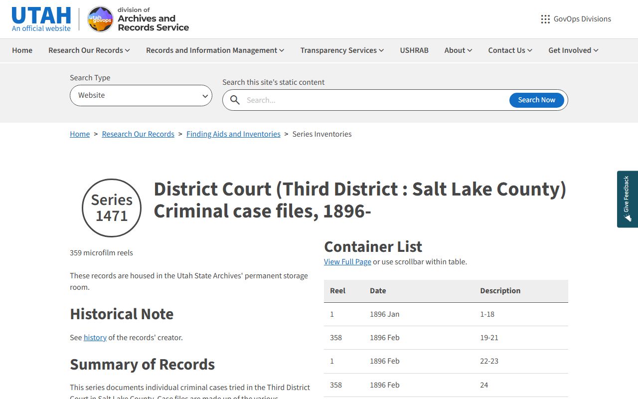 salt lake county probate court records utah state archives third district inventory