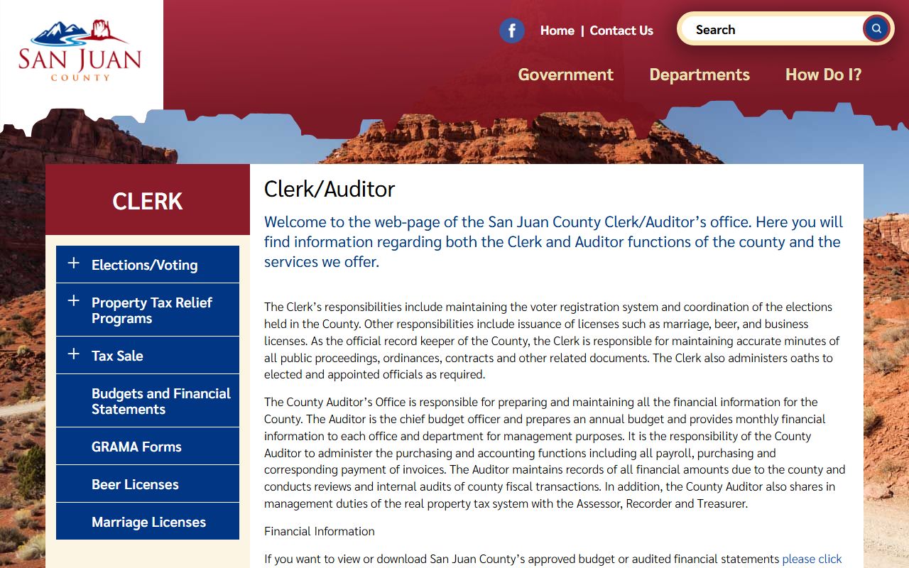 san juan county probate court records clerk auditor official page monticello utah