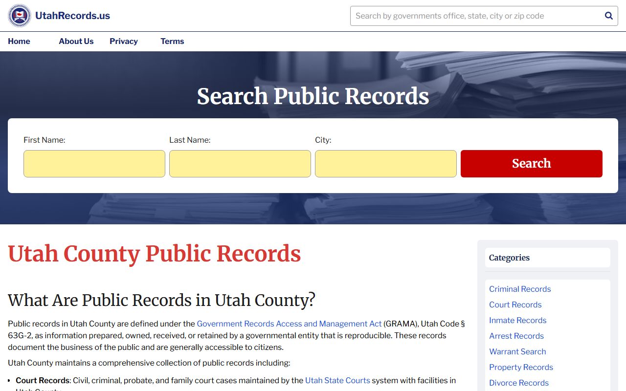 utah county probate court records and estate filings fourth district