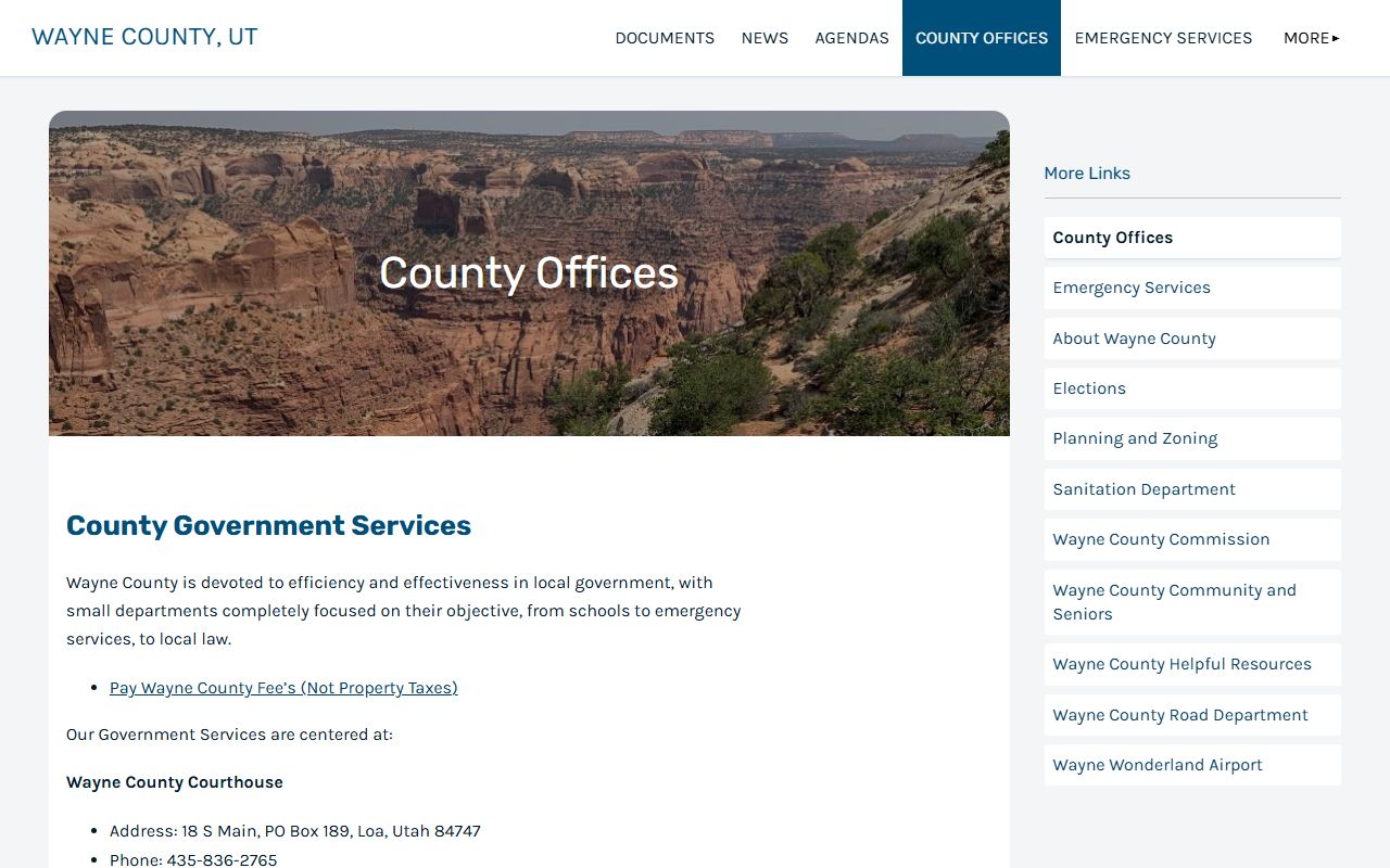 wayne county probate court records county offices contact page loa utah
